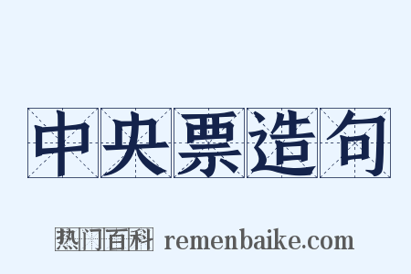 中央票造句是什么意思的图片